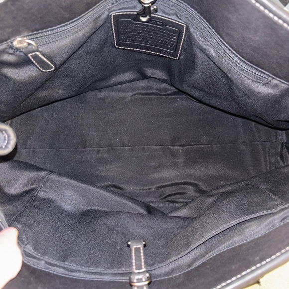 Coach Signature Monogram Wool and Leather Satchel 2001 Vintage - Picture 6 of 7